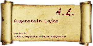 Augenstein Lajos névjegykártya